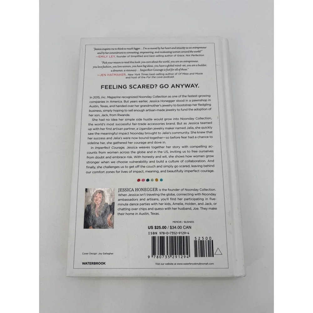 Imperfect Courage Jessica Honegger Author Self Help Business Motivation‎ Book